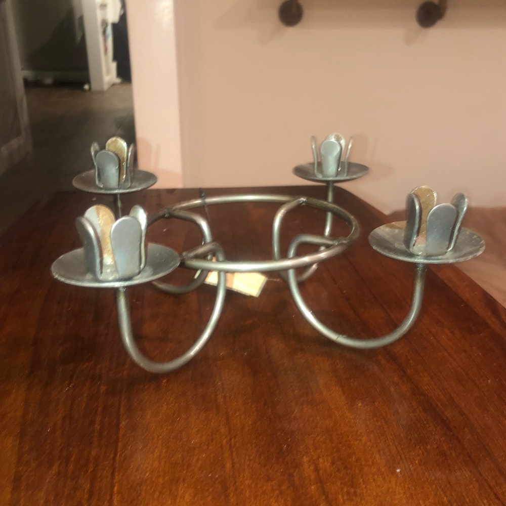 Danish Iron Candlestick Holder